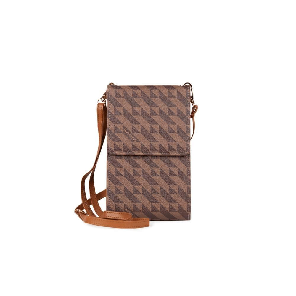 Porta Celular Feminino Alça Transversal Monograma BG U / Bege