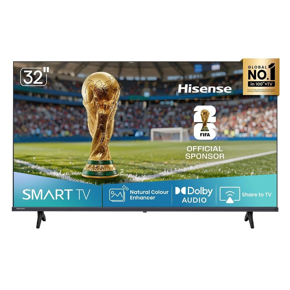 Smart TV Hisense DLED HD 32" 32A4NV com Processador AI HDR10 DTS Virtual X DLNA Alexa e Google Home