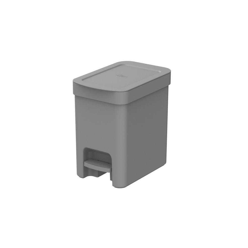 Lixeira com Pedal 6L Plástico para Banheiro Tampa Oculta Chumbo Trium