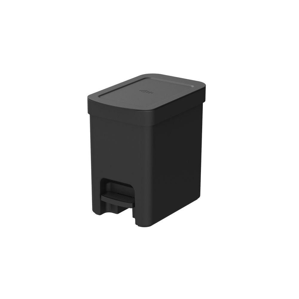 Lixeira com Pedal Trium 6L Plástico para Banheiro Abertura por Pedal Preto