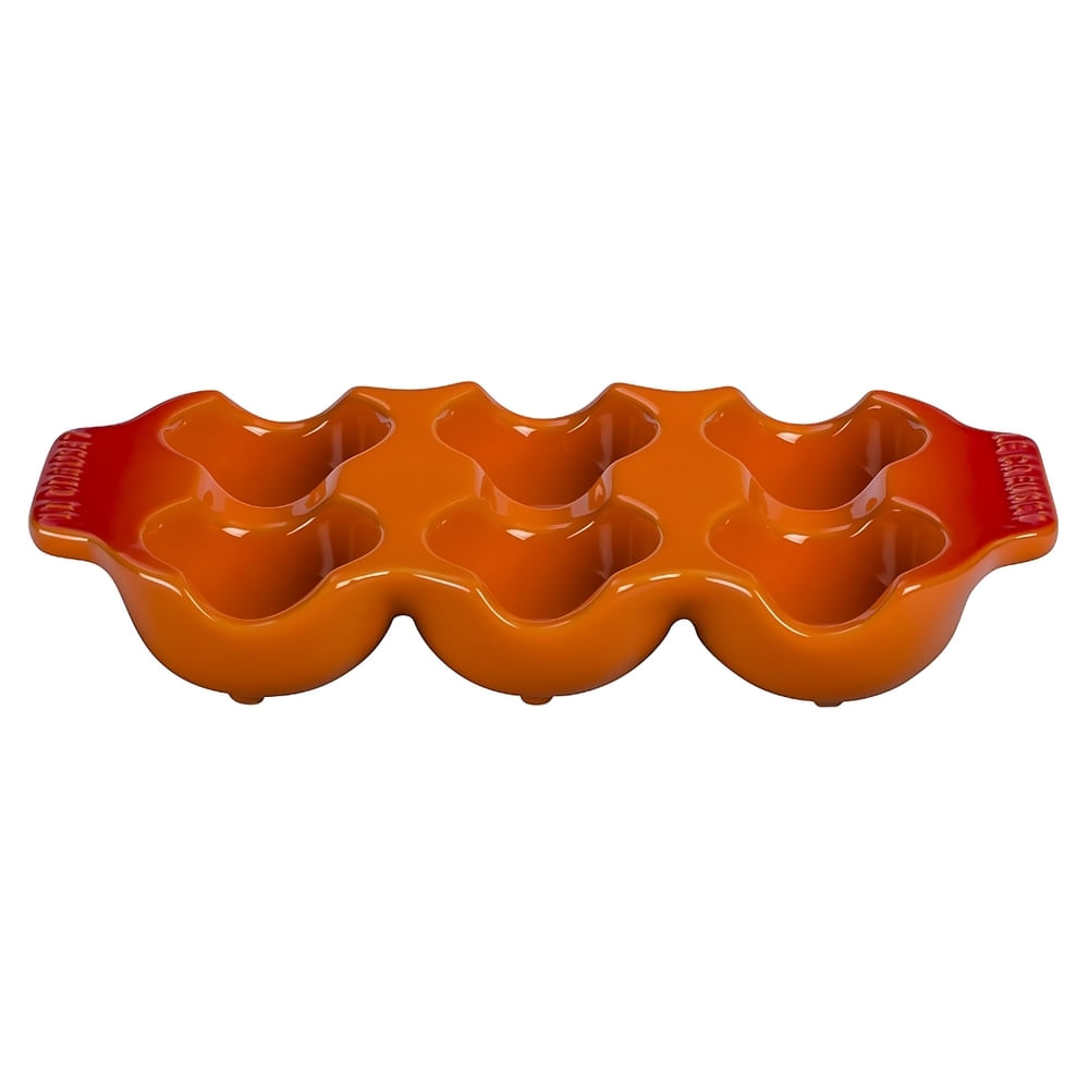 BANDEJA PARA 6 OVOS LE CREUSET EM CERÂMICA LARANJA 91049906090099