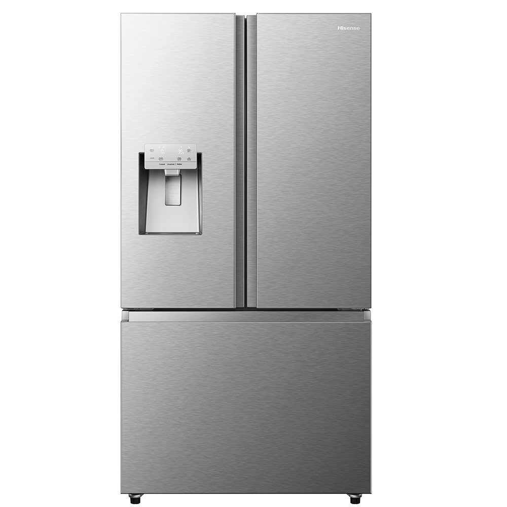 Geladeira Hisense French Door 612 litros Frost Free, Multi Airflow com 3 Portas, Inverter e Acabamento Inox - RF610