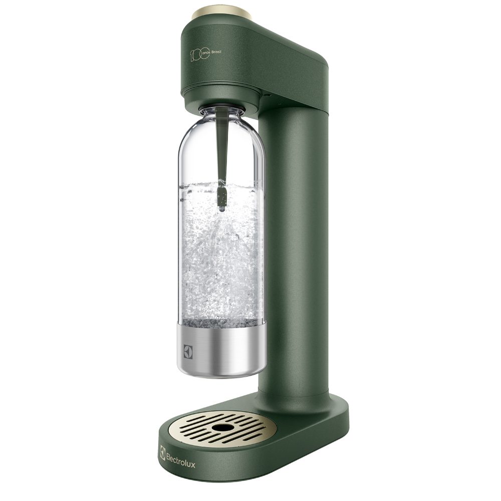 Máquina Gaseificadora de Água Electrolux com Cilindro e 2 Garrafas Verde Linha 100 anos Celebre Frescor (ESM100)