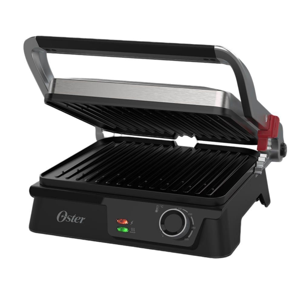 Grill Elétrico Multiuso Oster OGRL610 de Aço Inox Escovado com Chapa Antiaderente 1600W Inox 220V
