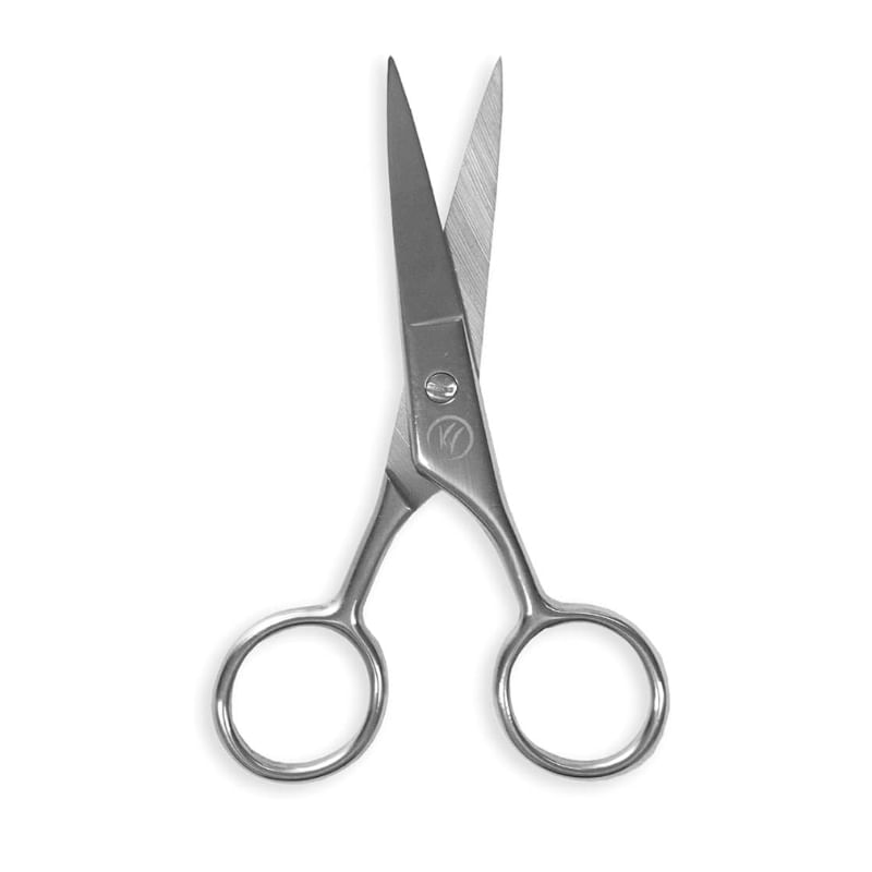 Tesoura para Sobrancelhas e Cílios Grande Aço Inoxidável Esterilizável Prata Klass Vough
