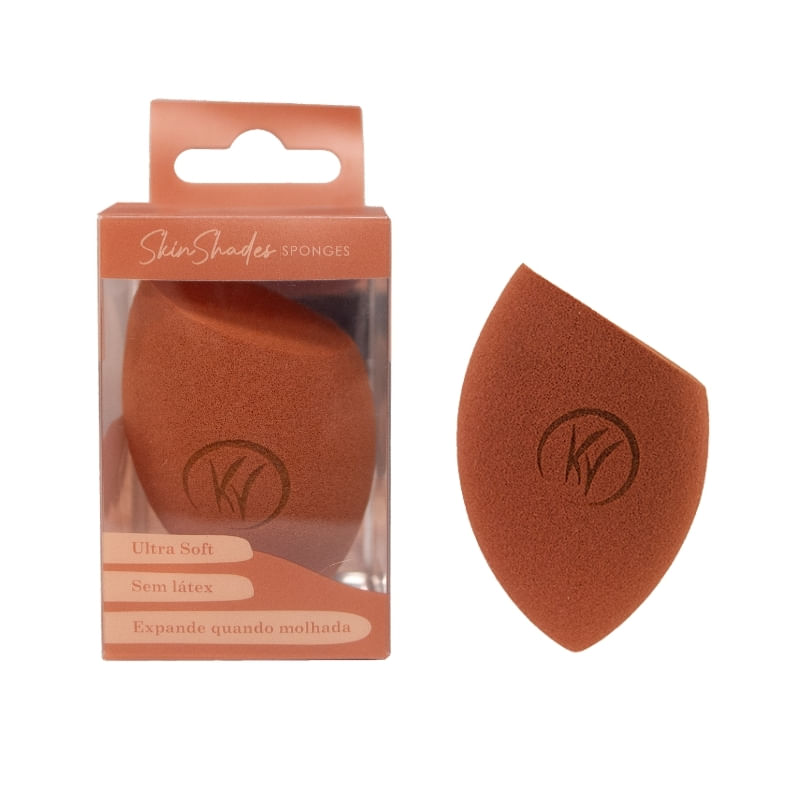 Esponja Chanfrada Caramel para Base Sem Látex Skin Shades Klass Vough