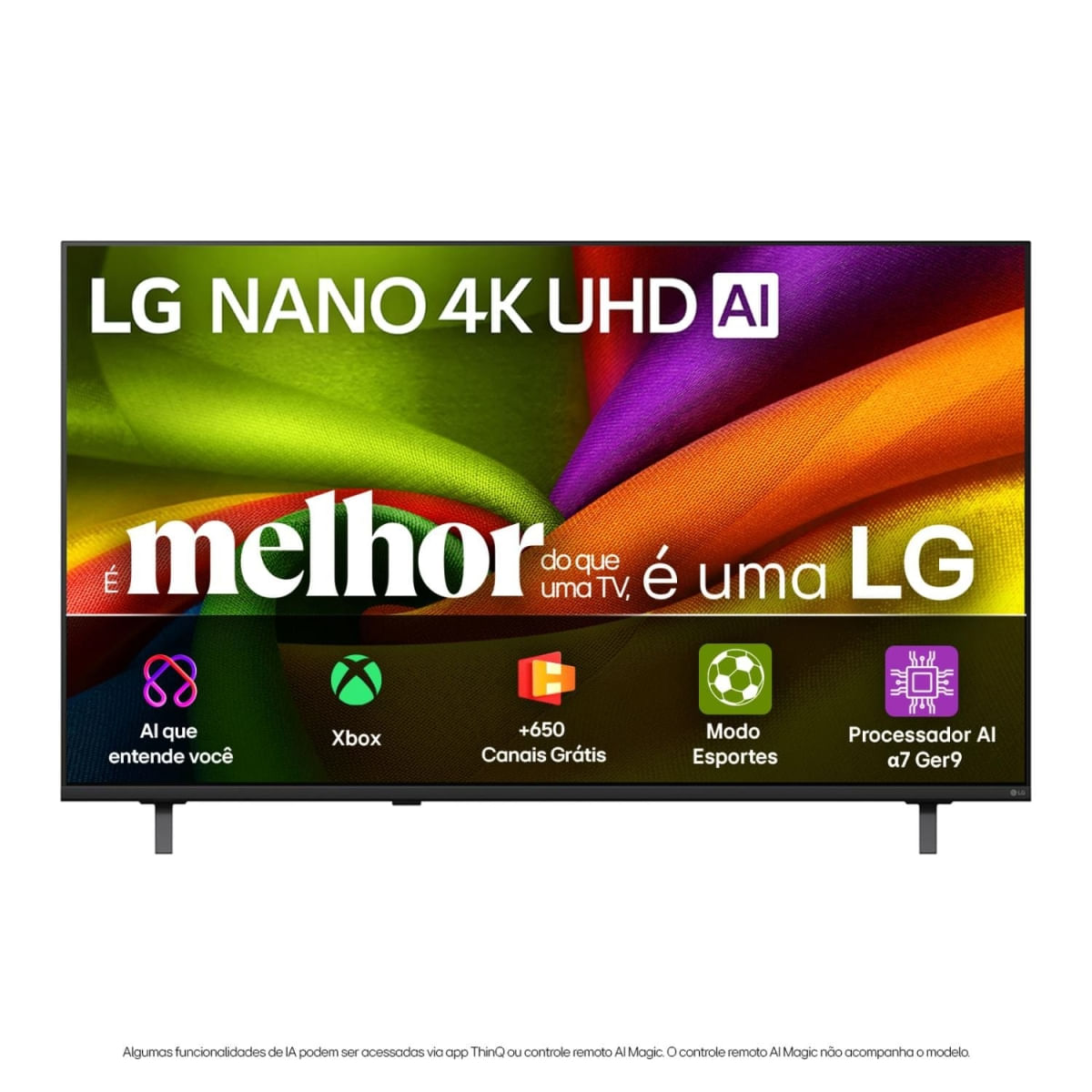 Smart TV 43 Polegadas LG NANO 4K UHD AI NU850 WebOS 2026