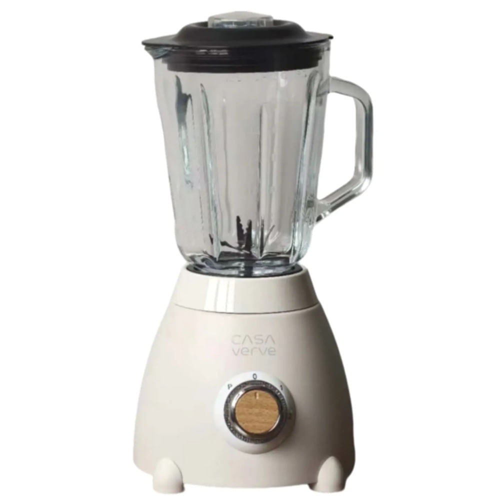LIQUIDIFICADOR LUCENT LIFE VINTAGE TURBO POWER 1,5L COM JARRA DE VIDRO BEGE 220V B02BCW