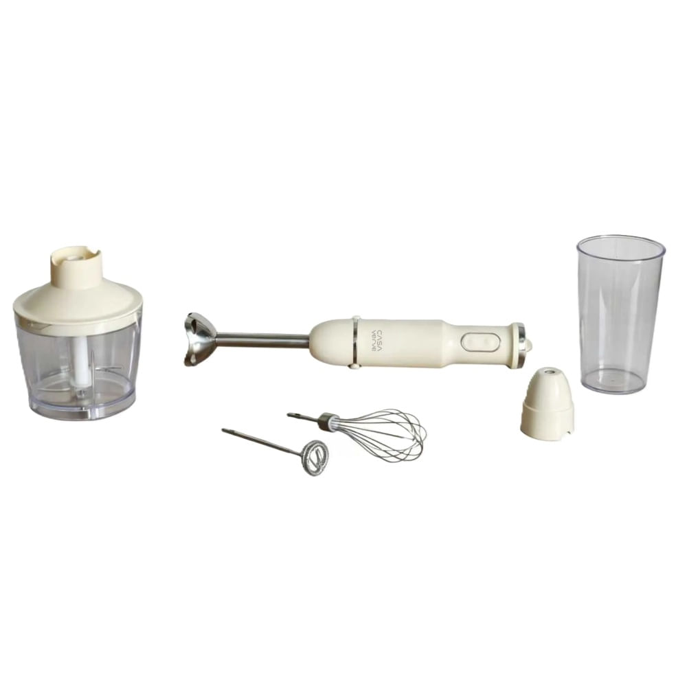 MIXER DE MÃO LUCENT LIFE MULTIFUNCIONAL 4 EM 1 EM AÇO INOX BEGE 220V HB01BCW