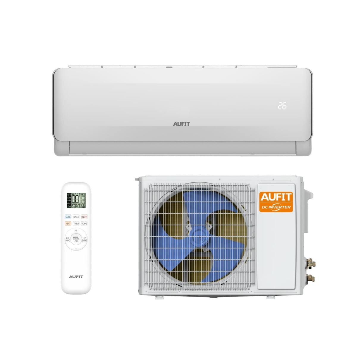 Ar Condicionado Split Hi Wall Inverter Connect Aufit 24.000 Btus Frio 220V R-32
