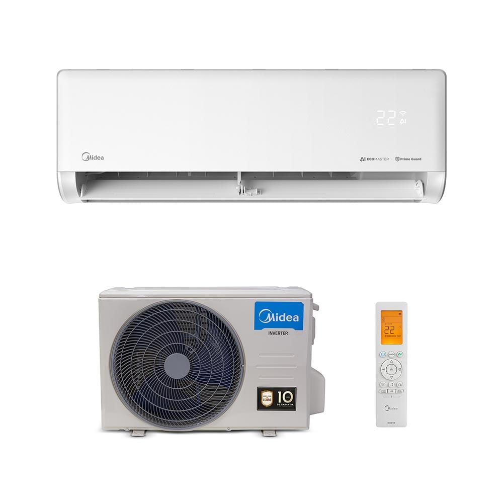 Ar Condicionado Split Hi Wall Inverter Midea AI Ecomaster 12.000 Btus Frio 220v R-32