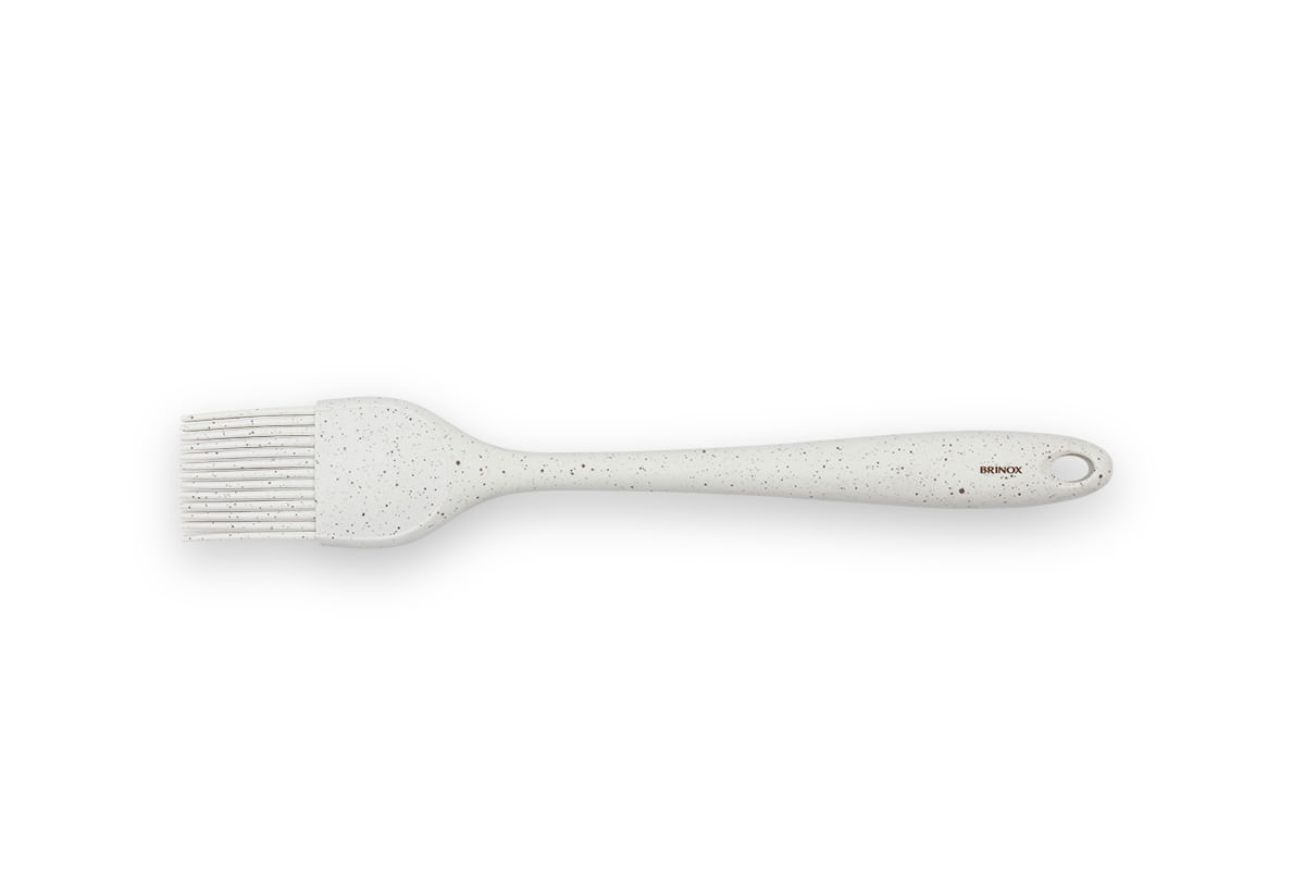 Pincel Silicone 28 cm Cor Vanilla Para Panelas e Formas Antiaderentes Linha Flex Brinox Creme