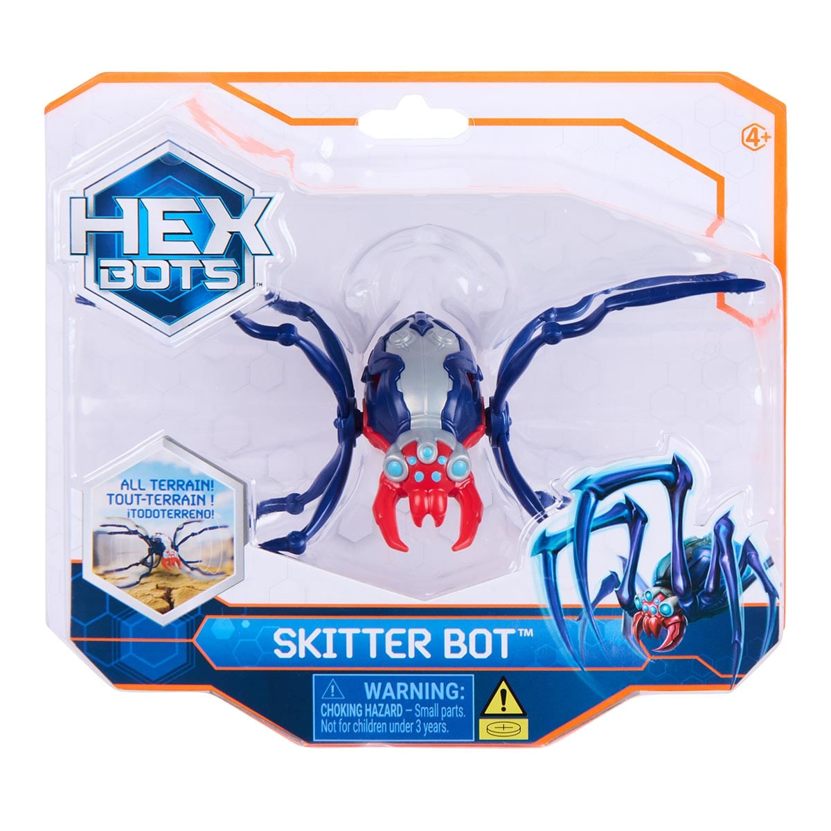 Robô Aracnídeo Azul e Vermelho - Hex Bots