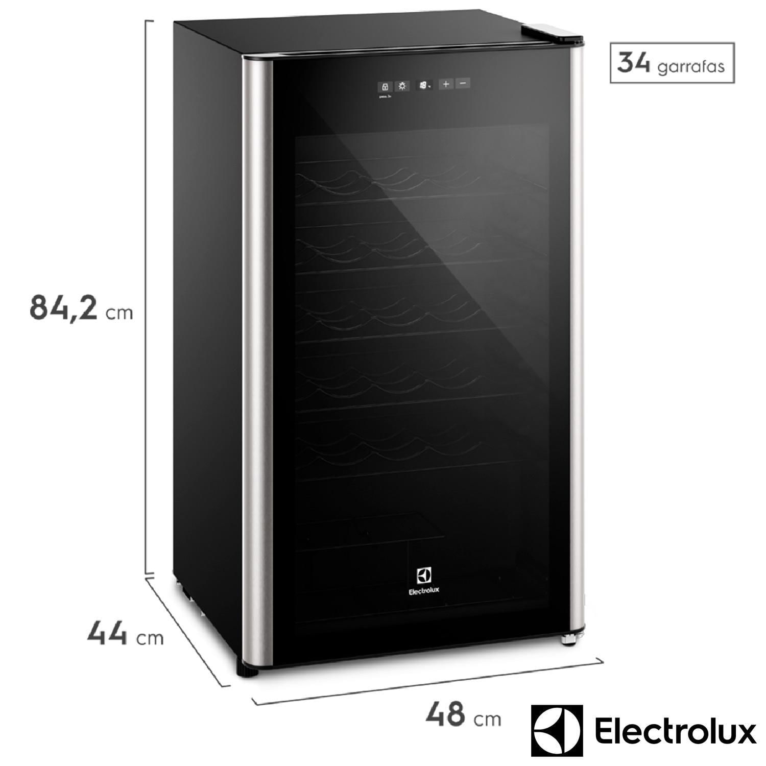 Adega Electrolux 34 Garrafas Uma Porta com Painel Digital WSF34