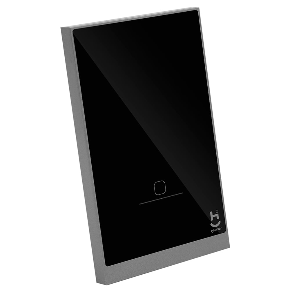 Interruptor Inteligente 1 Tecla Conexão Zigbee Compatível com Assistente de voz, IOS e Android Preto - Geonav