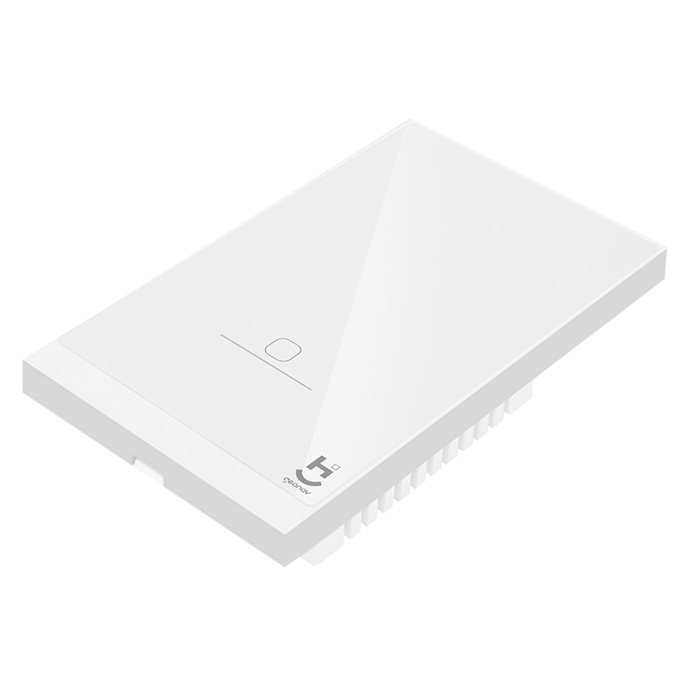Interruptor Inteligente 1 Tecla Conexão Zigbee Compatível com Assistente de voz, IOS e Android Branco - Geonav