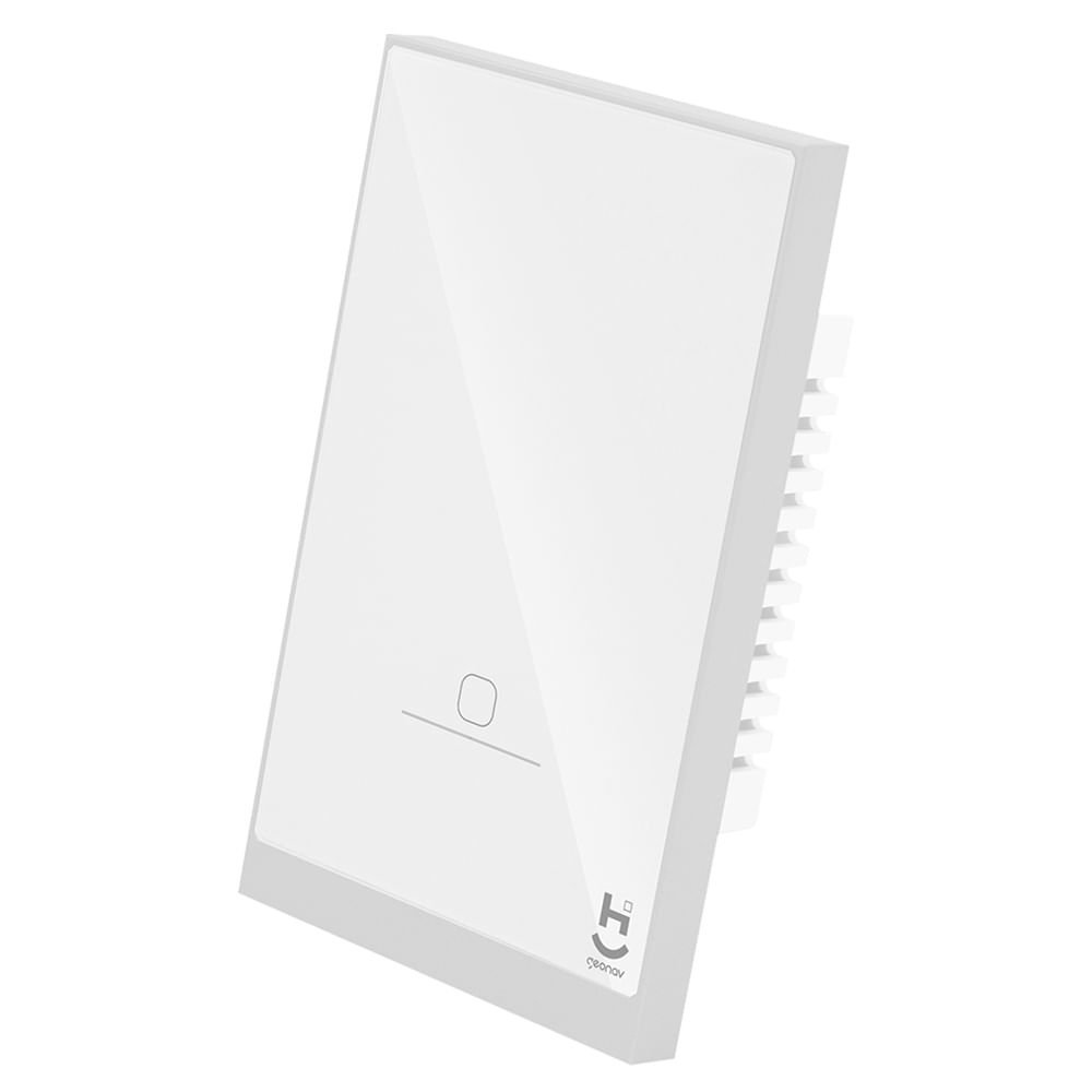 Interruptor Inteligente 1 Tecla Conexão Zigbee Compatível com Assistente de voz, IOS e Android Branco - Geonav