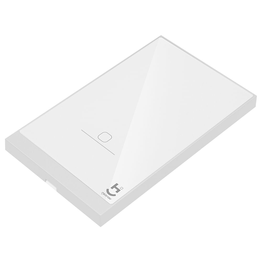 Interruptor Inteligente 1 Tecla Conexão Zigbee Compatível com Assistente de voz, IOS e Android Branco - Geonav