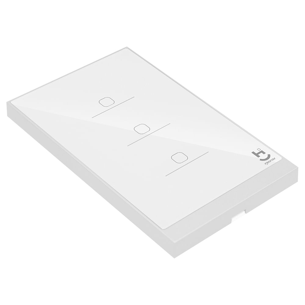 Interruptor Inteligente 3 Teclas Conexão Zigbee Compatível com Assistente de voz, IOS e Android Branco - Geonav