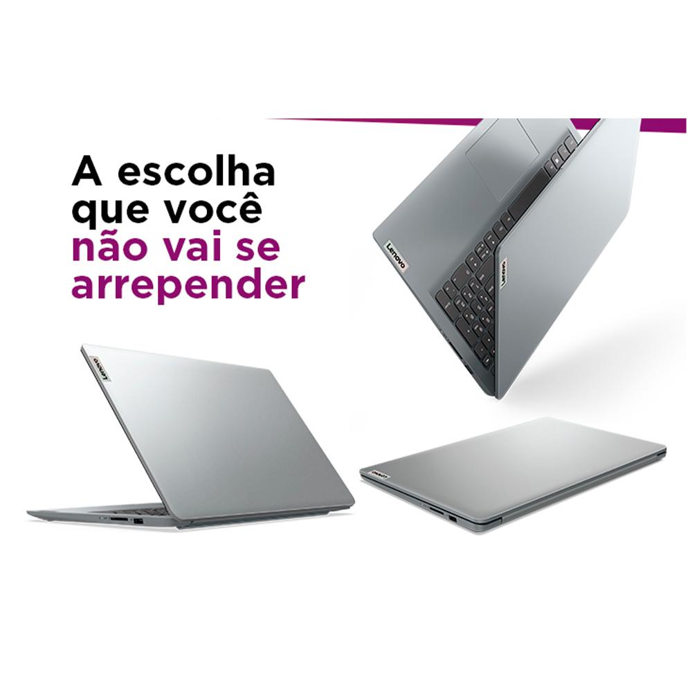 Notebook Lenovo IdeaPad 1i, Intel Core i3-1215U, 8GB/256GB SSD, Win11, Tela 15,6" - 82VY000SBR