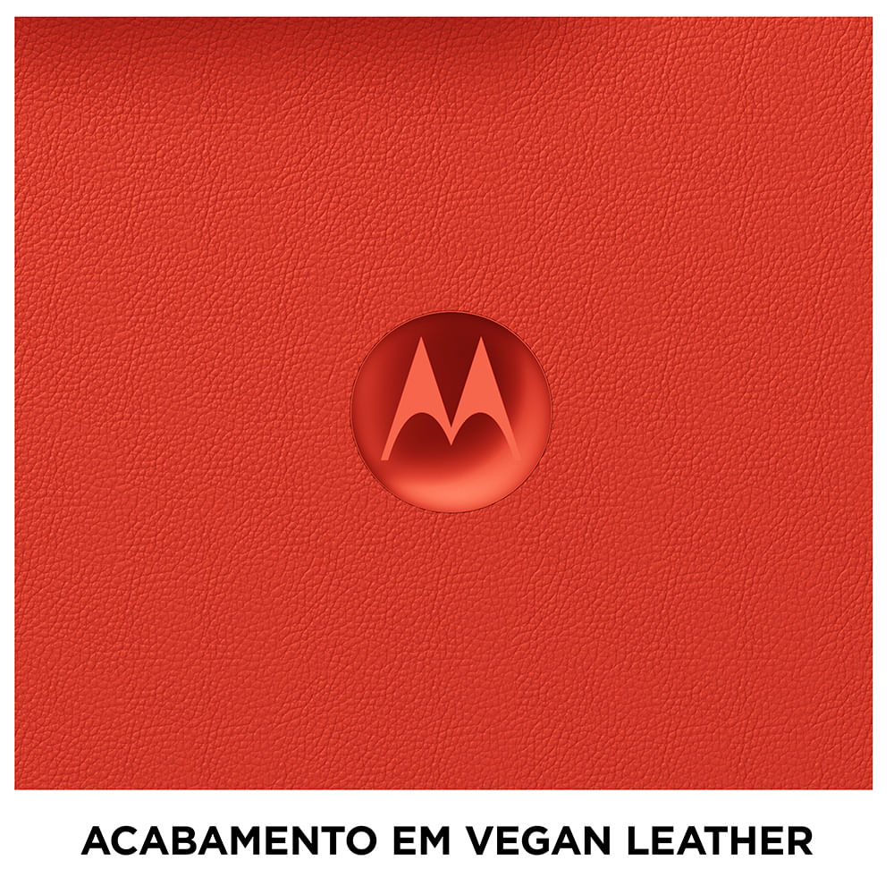 Smartphone Motorola Edge 50 Neo Poinciana - Vegan Leather, 256GB, Tela 6.4´´, Câmera Traseira 50 MP OIS + 13 MP + 1