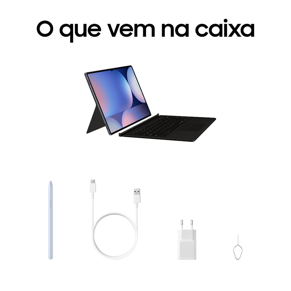 Tablet Samsung Galaxy S10 Ultra Cinza com 14,6", Wi-Fi, Android 14, Processador MediaTek Dimensity 9300 e 512GB