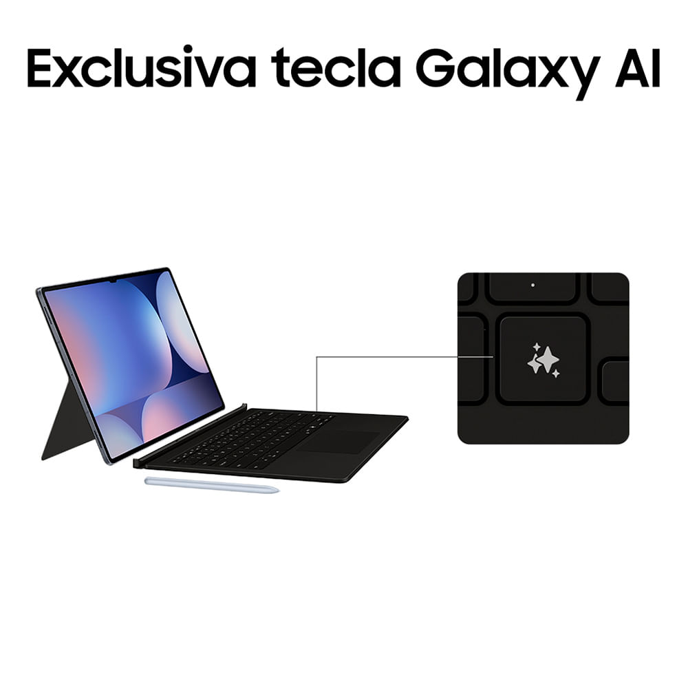 Tablet Samsung Galaxy S10 Ultra Cinza com 14,6", Wi-Fi, Android 14, Processador MediaTek Dimensity 9300 e 512GB
