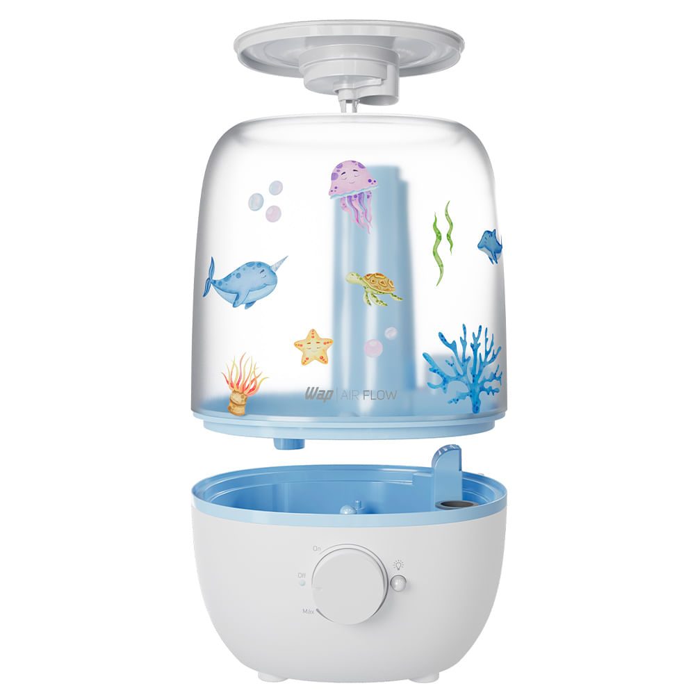 Umidificador Aromatizador Luminária WAP AIR FLOW U2 com 2,3 Litros de Capacidade - FLOWU2