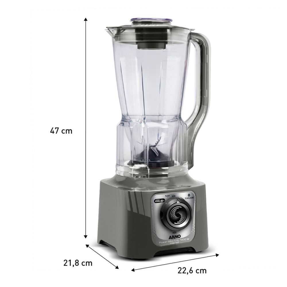 Liquidificador Arno Power Max XXL com 1400W e Jarra com 3,1 Litros - LN87