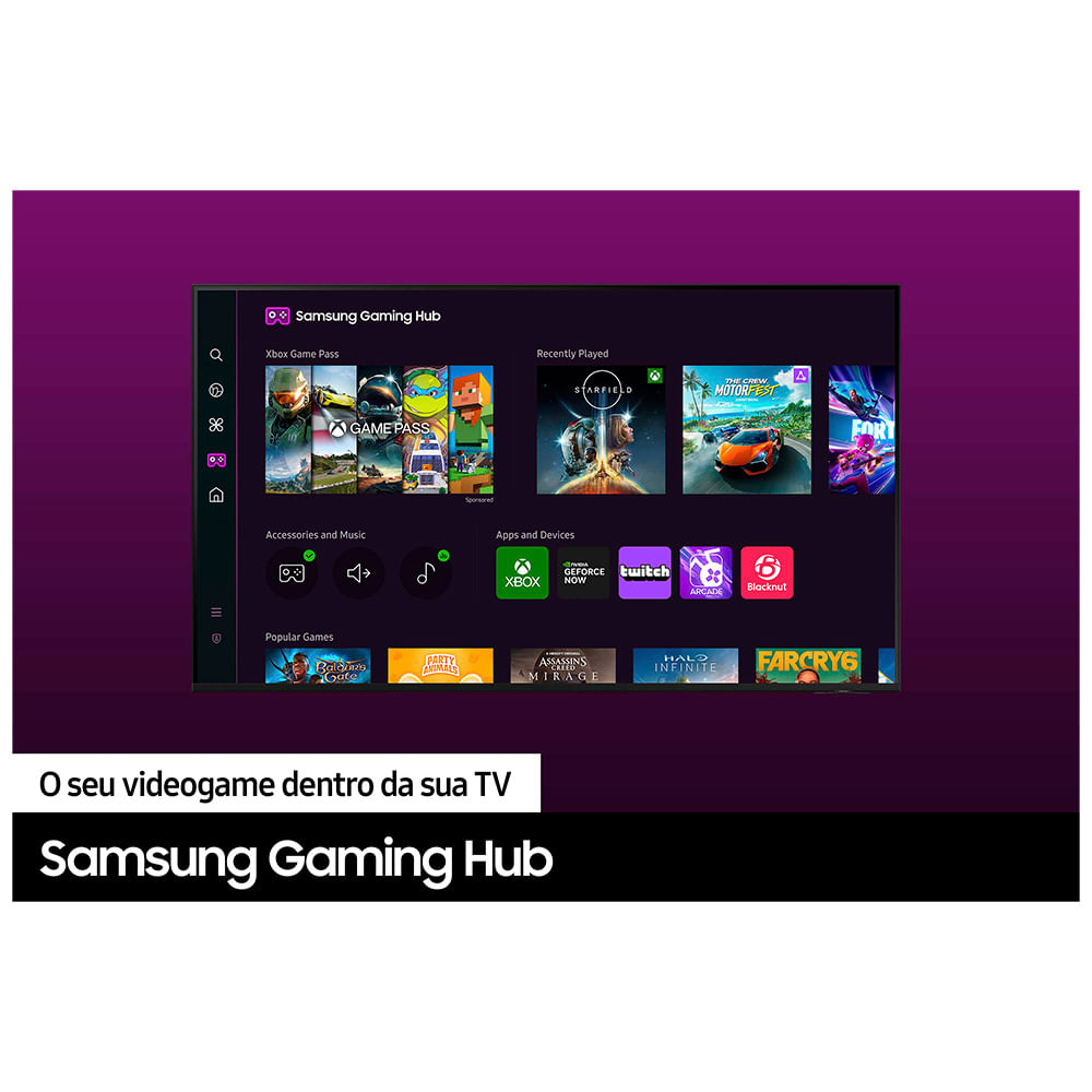 Samsung Smart TV 43" Polegadas UHD 4K 43DU7700 2024 - UN43DU7700GXZD