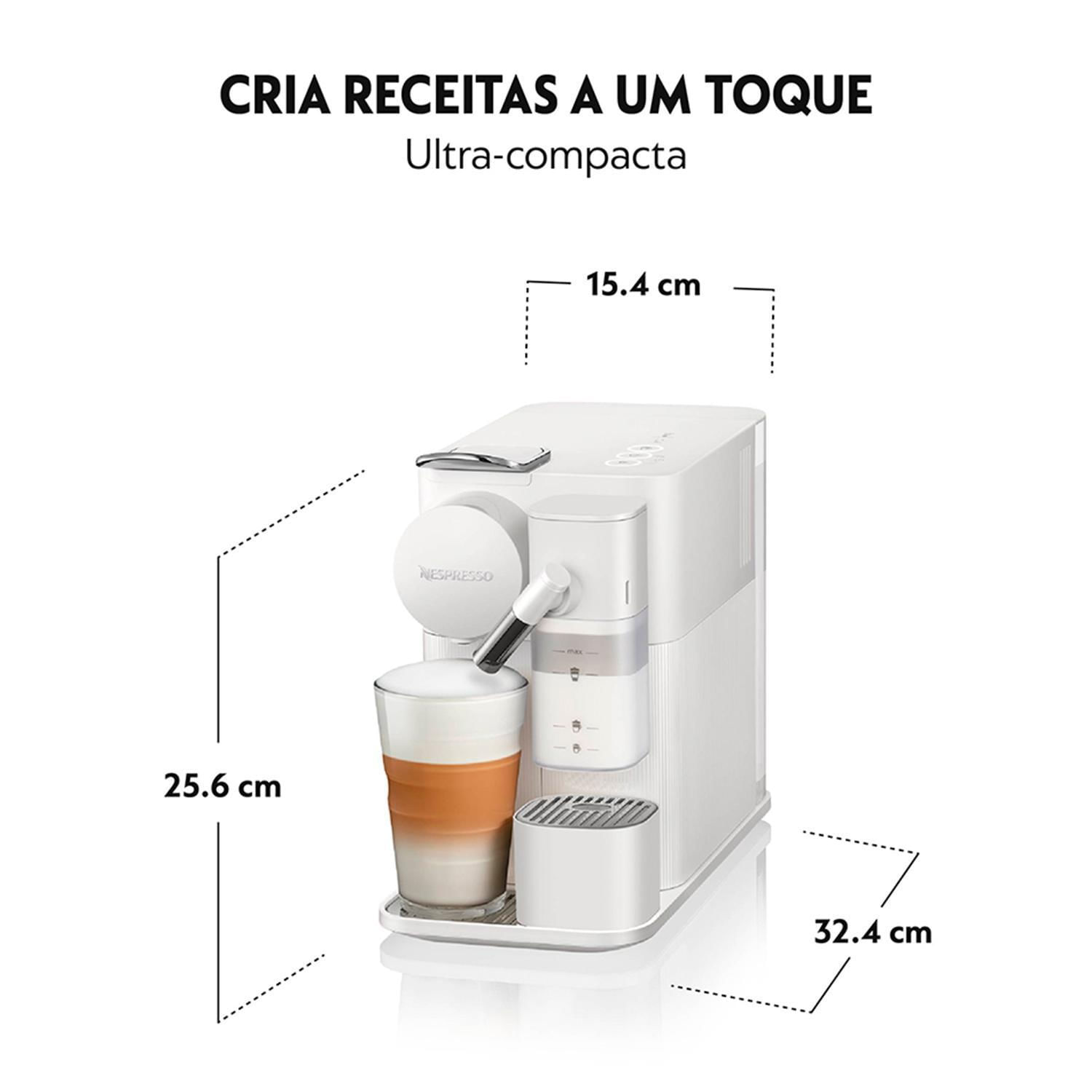 Cafeteira Nespresso New Lattissima One Branca para Café Espresso - F121-BR