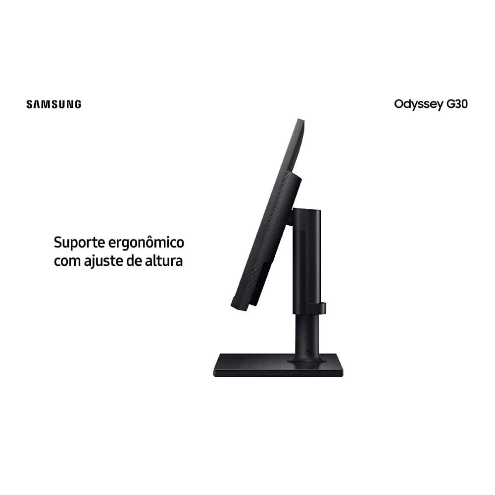 Monitor Gamer Odyssey G30 24" Samsung, FHD, 144 Hz, 1ms, HDMI, DP, Freesync - LS24BG300ELMZD