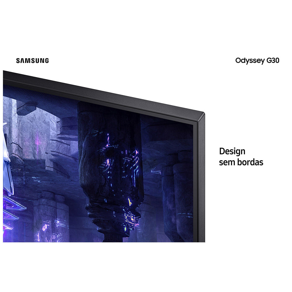 Monitor Gamer Odyssey G30 24" Samsung, FHD, 144 Hz, 1ms, HDMI, DP, Freesync - LS24BG300ELMZD